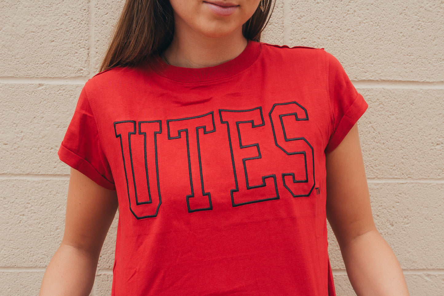 Utah Oversized Outline Cuffed T-Shirt