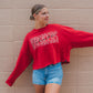 Nebraska Owen Oversized Cropped Crew