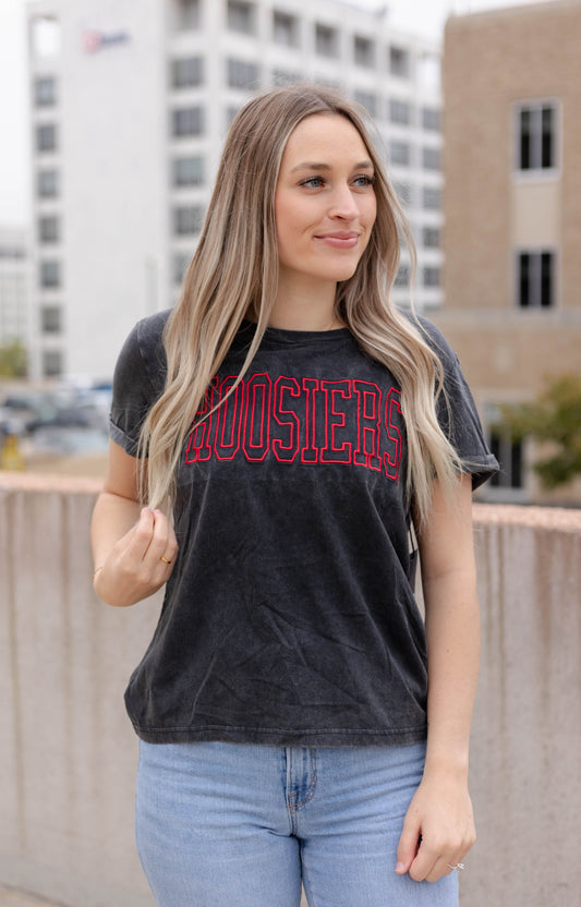 Indiana Oversized Outline Cuffed T-Shirt