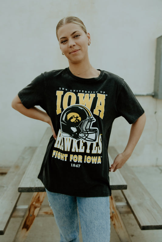 Iowa Murray Hippie Helmet Black T-Shirt