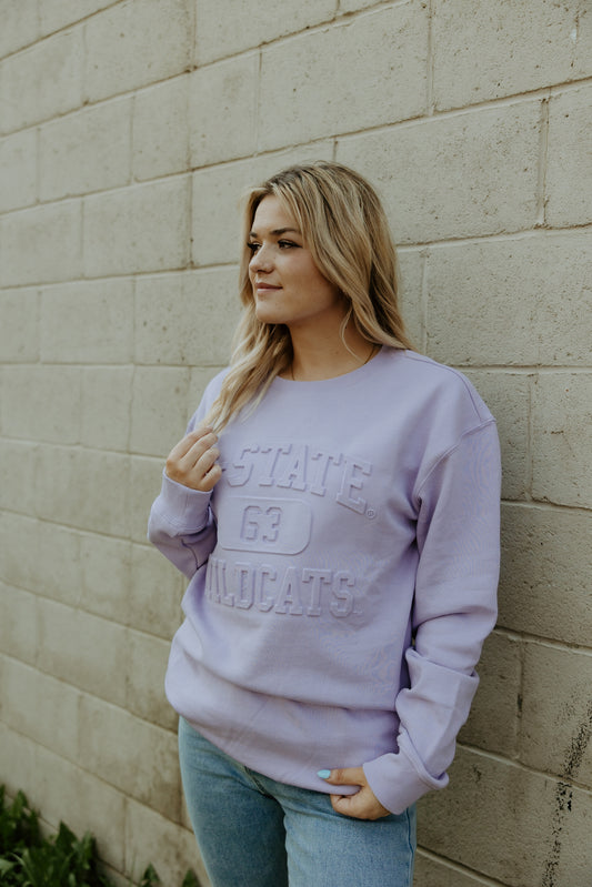 Kansas State Vintage 81 Lavender Crew