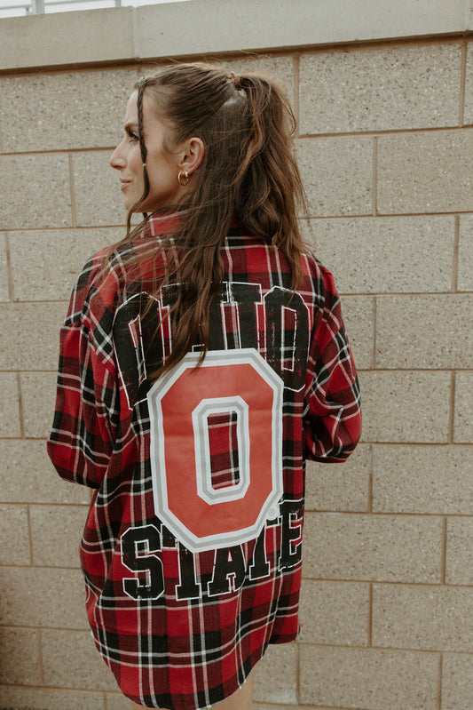 Ohio State Meyers Oversized Plaid