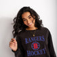 Rangers Wynn Washed Unisex Black Fleece Crewneck