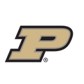 Logo of Purdue University with a large 'P' on a white background