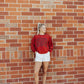 Nebraska Tonal Puff Print Corded Crew