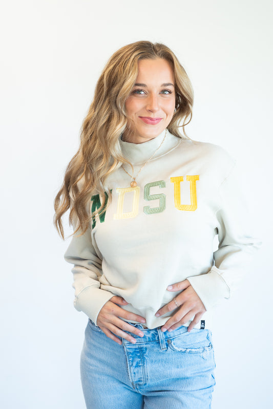 NDSU Texas Embroidery Cropped Mockneck