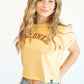 ISU Velvet Elvis Cropped Cuffed Tee