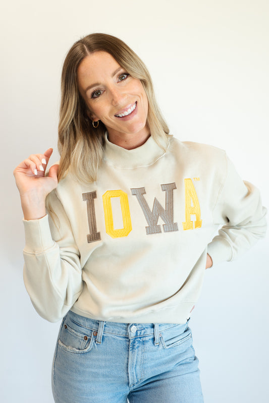 Iowa Texas Embroidery Mockneck