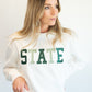 Michigan State Texas Embroidery Fleece Crew