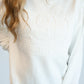 Michigan State Embossed College Lines White Crewneck