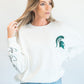 Michigan State Brees Sleeve Women's Fleece Crew