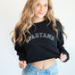 Michigan State Velvet Elvis Cropped Crew