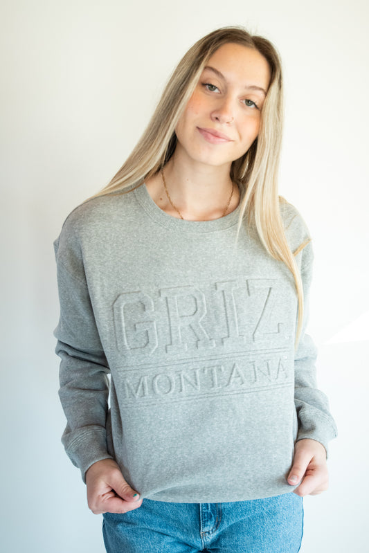 Montana Embossed College Lines Crew