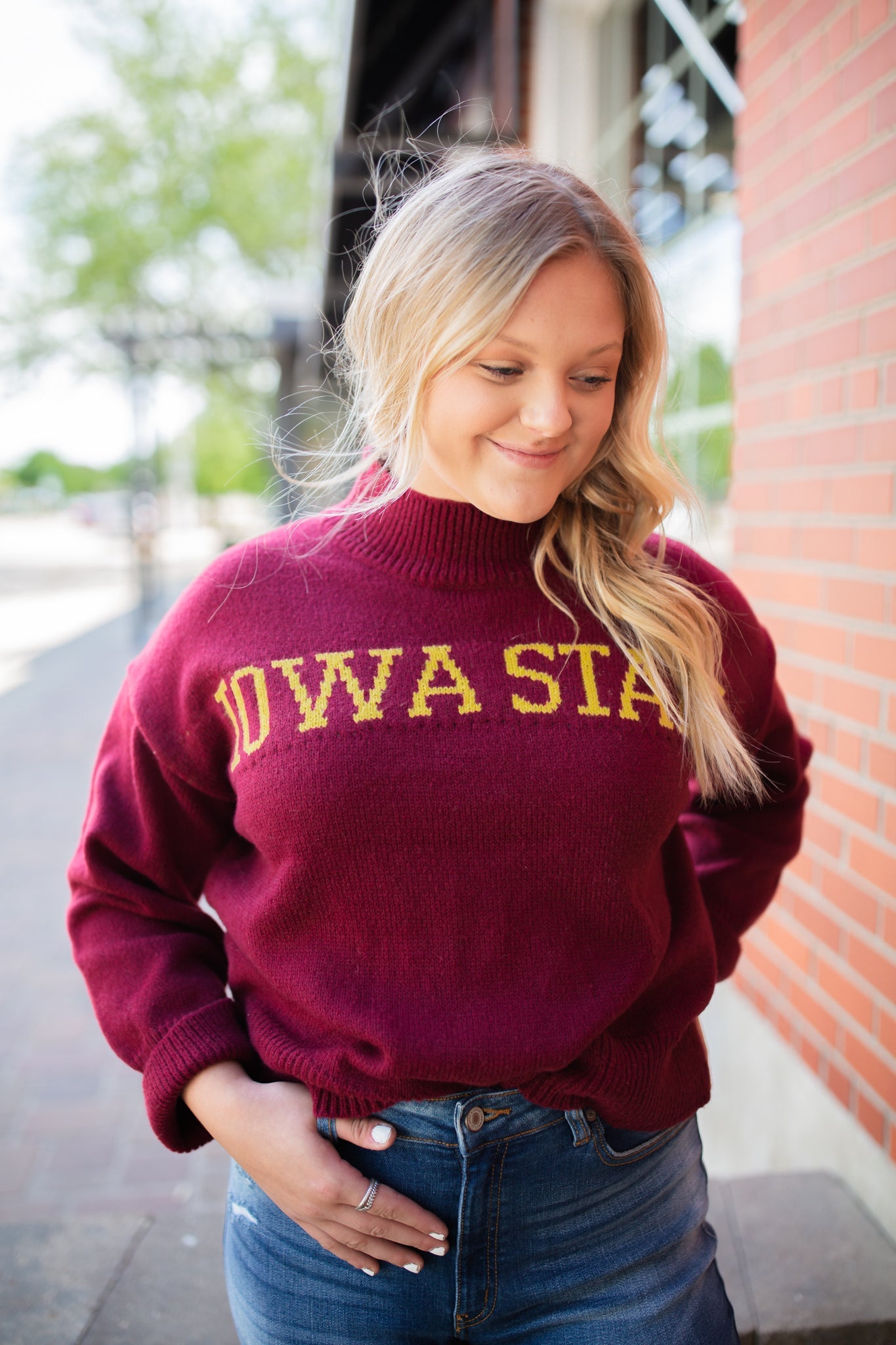 ISU Varsity Turtleneck Sweater (Maroon)